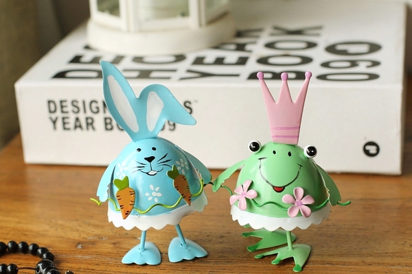 Đôi bạn thỏ và ếch - Tượng Bếp - Búp Bê Trang Trí