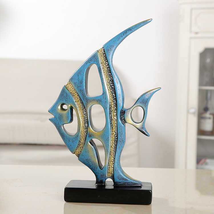Cá xanh đính đá - Tượng Bếp - Búp Bê Trang Trí